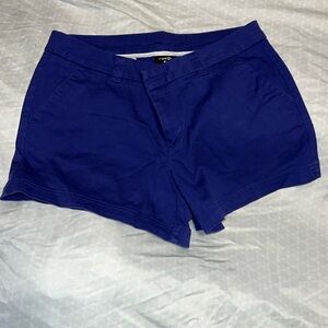 Sz 8. Navy blue shorts. Still has extra button attached.